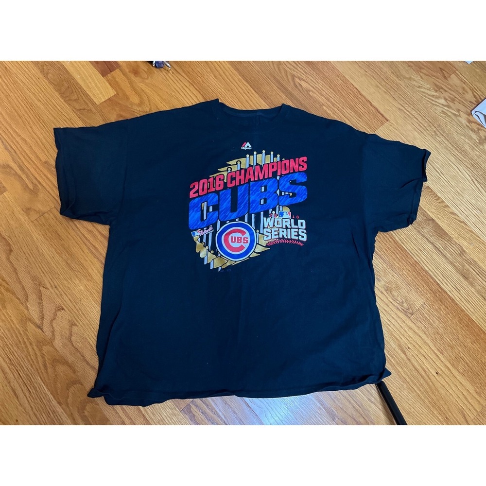 Majestic Chicago Cubs 2016 World Series Champions T-Shirt 2XL